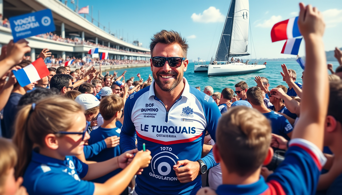 Tanguy Le Turquais : Un Concurrent de Taille dans le Vendée Globe, Alliant Force Physique et Résilience Mentale 2 découvrez tanguy le turquais, un concurrent exceptionnel du vendée globe, qui allie force physique impressionnante et résilience mentale. suivez son parcours inspirant dans cette épreuve ultime de navigation en solitaire.