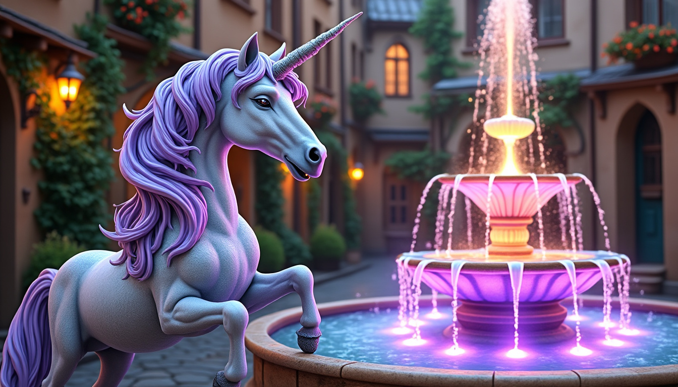 découvrez la fontaine magique en forme de licorne à saint-lô, un chef-d'œuvre féerique qui émerveille les visiteurs lors de son test. plongez dans un monde enchanté et laissez-vous séduire par ce spectacle unique qui fait sensation dans la ville.