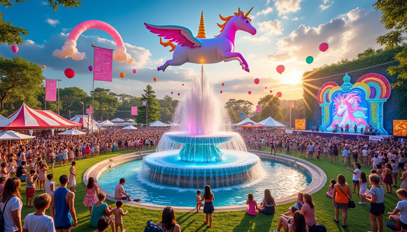 découvrez la fontaine magique en forme de licorne à saint-lô, qui fait sensation lors de son test. un spectacle fascinant qui émerveille petits et grands, mêlant enchantement et magie au cœur de la ville.